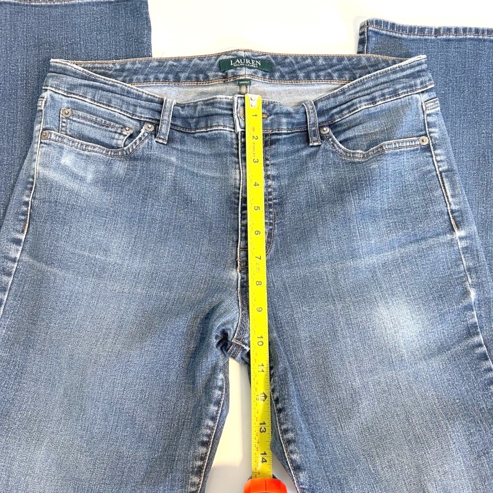 lrl ralph lauren denim modern straight curvy blue jeans women's 12 medium wash - Picture 4 of 12